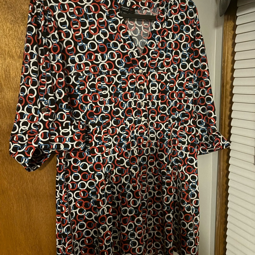 Cocomo Black and Red Patterned Dress